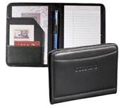 Jr Leather Padfolios, 5" x 8" Black Leather Padfolio