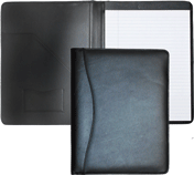 Black Top-Grain Leather Padfolio