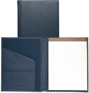 Blue Genuine Leather Portfolios, Blue Leather Padfolio Covers