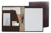 Classic Leather Mahogany Padfolio, Classic Mahogany Leather Portfolio
