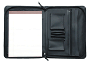 Lefty Zippered Leather Portfolio, Leather Zippered A4 Portfolio